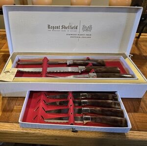 Sheffield Antique Baculite and Stainless Cutlery set